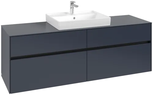 VILLEROY BOCH Toaletní skříňka Collaro, 4 výsuvy, 1600 x 548 x 500 mm, Marine Blue / Marine Blue #C02500VQ