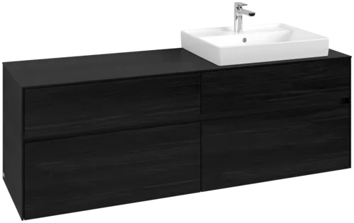 VILLEROY BOCH Toaletní skříňka Collaro, 4 výsuvy, 1600 x 548 x 500 mm, černý dub / černý dub #C02300AB
