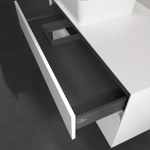 VILLEROY BOCH Umyvadlová skříňka Collaro, 2 zásuvky, 1000 x 548 x 500 mm, lesklá bílá / lesklá bílá #C03900DH, obrázek 7