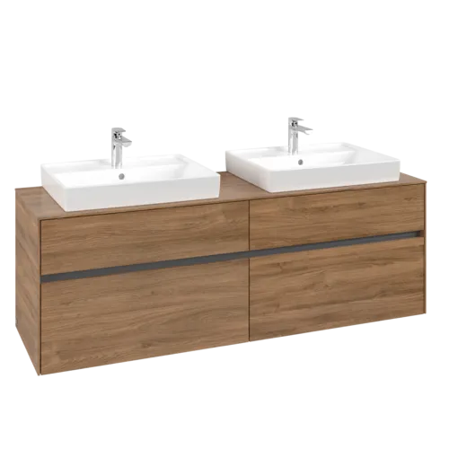 VILLEROY BOCH Toaletní skříňka Collaro, 4 výsuvy, 1600 x 548 x 500 mm, dub Kansas #C02400RH