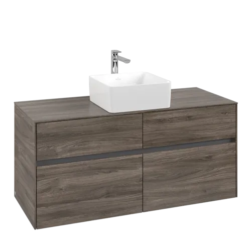 VILLEROY BOCH Toaletní skříňka Collaro, 4 výsuvy, 1200 x 548 x 500 mm, dub kamenný #C04100RK