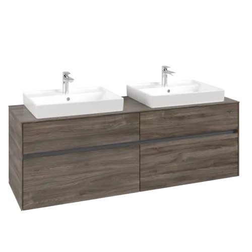 VILLEROY BOCH Toaletní skříňka Collaro, 4 výsuvy, 1600 x 548 x 500 mm, dub kamenný #C02400RK