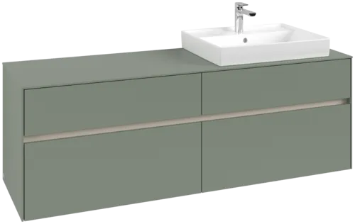 VILLEROY BOCH Toaletní skříňka Collaro, 4 výsuvy, 1600 x 548 x 500 mm, Soft Green / Soft Green #C02300AF