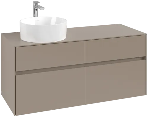 VILLEROY BOCH Toaletní skříňka Collaro, 4 výsuvy, 1200 x 548 x 500 mm, taupe / taupe #C04200VM