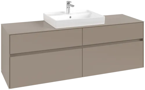 VILLEROY BOCH Toaletní skříňka Collaro, 4 výsuvy, 1600 x 548 x 500 mm, taupe / taupe #C02500VM
