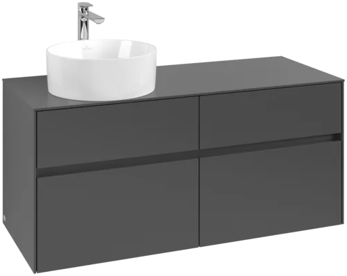 VILLEROY BOCH Collaro toaletní skříňka, 4 výsuvy, 1200 x 548 x 500 mm, Grafit / Grafit #C04200VR