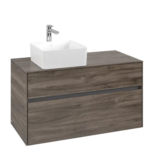 VILLEROY BOCH Toaletní skříňka Collaro, 2 výsuvy, 1000 x 548 x 500 mm, dub kamenný #C03900RK