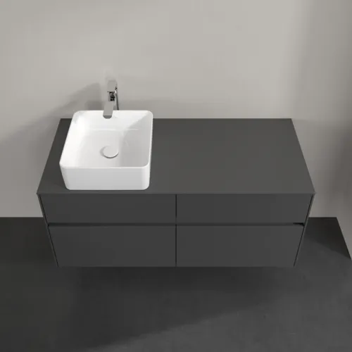 VILLEROY BOCH Collaro toaletní skříňka, s osvětlením, 4 výsuvy, 1200 x 548 x 500 mm, lesklá šedá / lesklá šedá #C042B0FP, obrázek 4