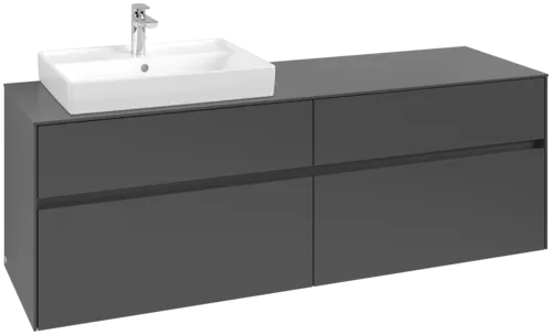 VILLEROY BOCH Toaletní skříňka Collaro, s osvětlením, 4 výsuvy, 1600 x 548 x 500 mm, Grafit / Grafit #C022B0VR