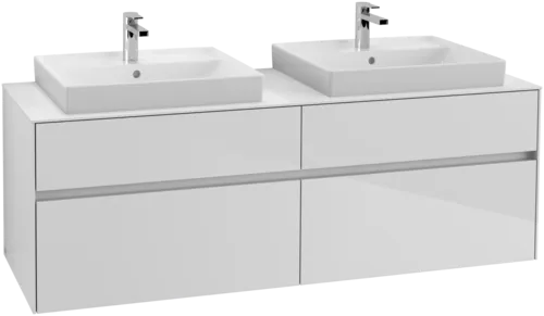 VILLEROY BOCH Toaletní skříňka Collaro, 4 výsuvy, 1600 x 548 x 500 mm, lesklá bílá / lesklá bílá #C02400DH