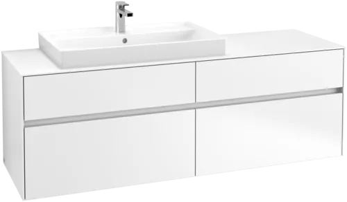VILLEROY BOCH Toaletní skříňka Collaro, 4 výsuvy, 1600 x 548 x 500 mm, bílá matná / bílá matná #C02600MS