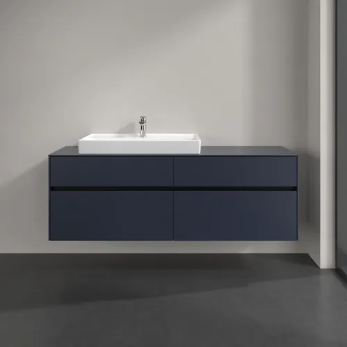 VILLEROY BOCH Toaletní skříňka Collaro, s osvětlením, 4 výsuvy, 1600 x 548 x 500 mm, Marine Blue / Marine Blue #C026B0VQ, obrázek 3