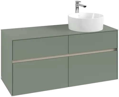 VILLEROY BOCH Toaletní skříňka Collaro, 4 výsuvy, 1200 x 548 x 500 mm, Soft Green / Soft Green #C04300AF