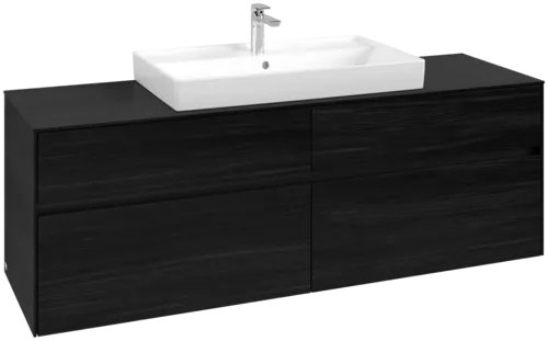 VILLEROY BOCH Toaletní skříňka Collaro, s osvětlením, 4 výsuvy, 1600 x 548 x 500 mm, černý dub / černý dub #C028B0AB