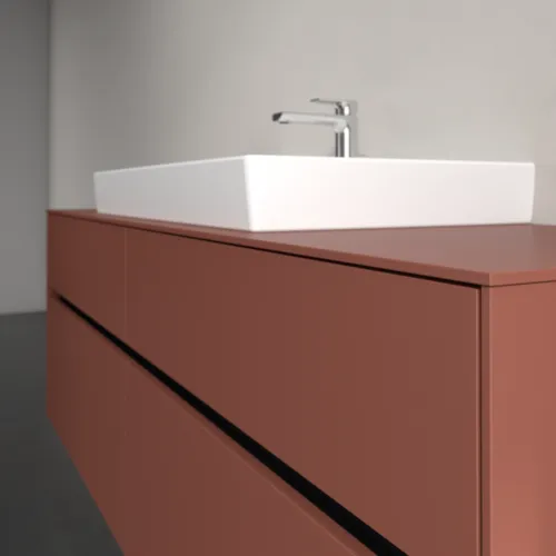 VILLEROY BOCH Toaletní skříňka Collaro, s osvětlením, 4 výsuvy, 1600 x 548 x 500 mm, Vínově červená / Vínově červená #C028B0AH, obrázek 6