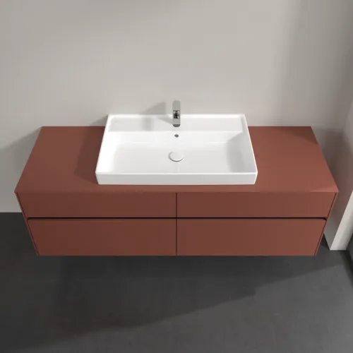 VILLEROY BOCH Toaletní skříňka Collaro, s osvětlením, 4 výsuvy, 1600 x 548 x 500 mm, Vínově červená / Vínově červená #C028B0AH, obrázek 4