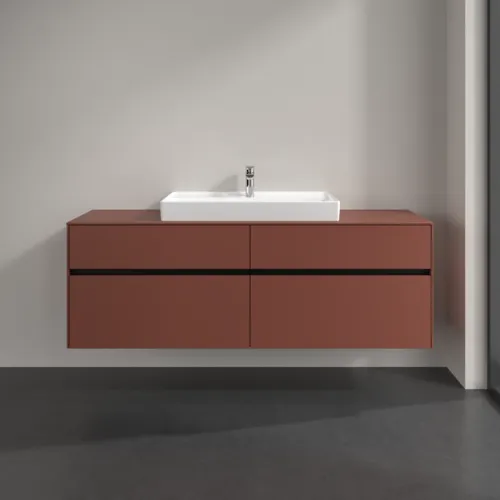 VILLEROY BOCH Toaletní skříňka Collaro, s osvětlením, 4 výsuvy, 1600 x 548 x 500 mm, Vínově červená / Vínově červená #C028B0AH, obrázek 3