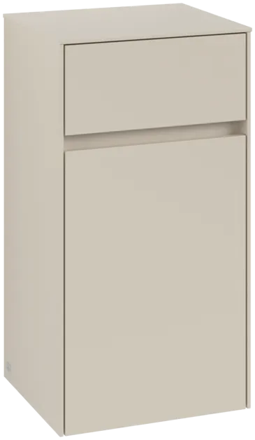 VILLEROY BOCH Boční skříňka Collaro, 1 dvířka, 1 zásuvka, 404 x 748 x 349 mm, Cashmere Grey / Cashmere Grey #C03201VN