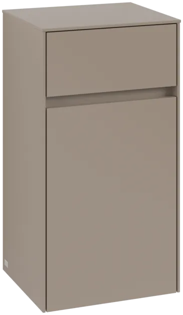 VILLEROY BOCH Boční skříňka Collaro, 1 dvířka, 1 zásuvka, 404 x 748 x 349 mm, Taupe / Taupe #C03201VM