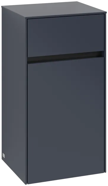 VILLEROY BOCH Boční skříňka Collaro, 1 dvířka, 1 zásuvka, 404 x 748 x 349 mm, Marine Blue / Marine Blue #C03201VQ