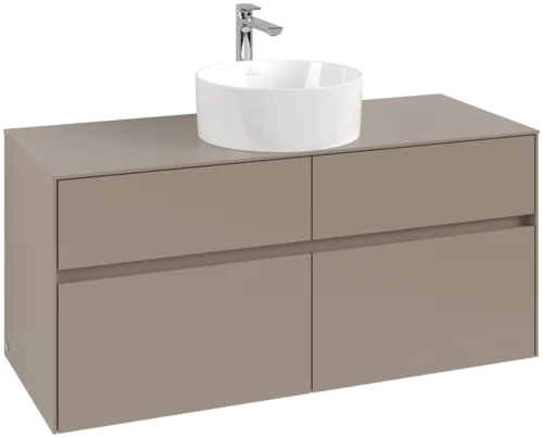 VILLEROY BOCH Toaletní skříňka Collaro, 4 výsuvy, 1200 x 548 x 500 mm, taupe / taupe #C04100VM