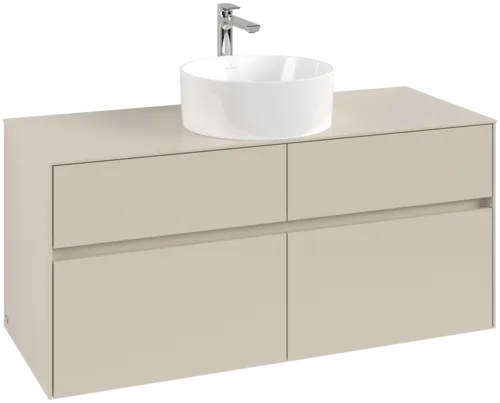 VILLEROY BOCH Toaletní skříňka Collaro, 4 výsuvy, 1200 x 548 x 500 mm, Cashmere Grey / Cashmere Grey #C04100VN