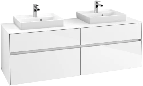 VILLEROY BOCH Toaletní skříňka Collaro, 4 výsuvy, 1600 x 548 x 500 mm, lesklá bílá / lesklá bílá #C02100DH