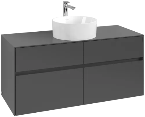 VILLEROY BOCH Collaro toaletní skříňka, 4 výsuvy, 1200 x 548 x 500 mm, Grafit / Grafit #C04100VR