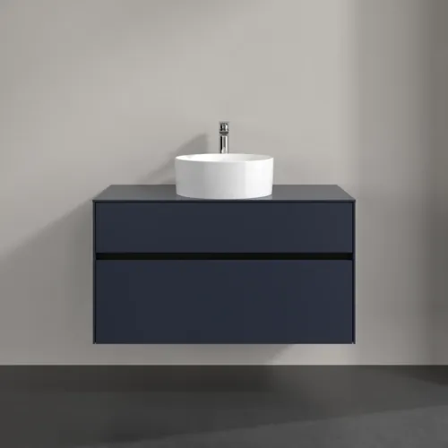 VILLEROY BOCH Collaro toaletní skříňka, s osvětlením, 2 výsuvy, 1000 x 548 x 500 mm, Marine Blue / Marine Blue #C038B0VQ, obrázek 3