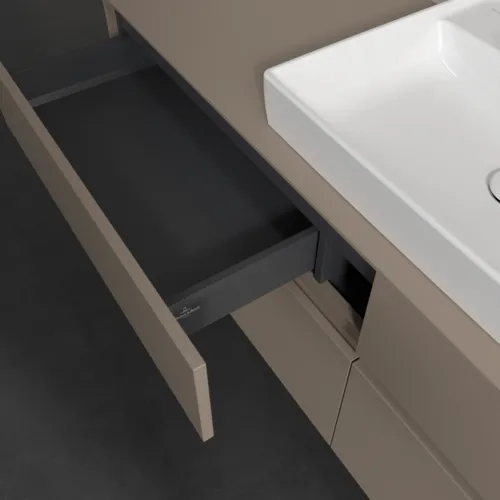 VILLEROY BOCH Toaletní skříňka Collaro, s osvětlením, 4 výsuvy, 1600 x 548 x 500 mm, taupe / taupe #C025B0VM, obrázek 8