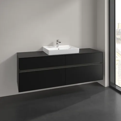 VILLEROY BOCH Toaletní skříňka Collaro, s osvětlením, 4 výsuvy, 1600 x 548 x 500 mm, Volcano Black / Volcano Black #C025B0VL, obrázek 2