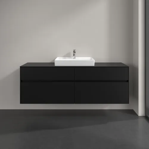 VILLEROY BOCH Toaletní skříňka Collaro, s osvětlením, 4 výsuvy, 1600 x 548 x 500 mm, Volcano Black / Volcano Black #C025B0VL, obrázek 3