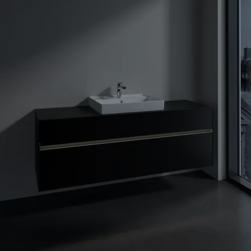 VILLEROY BOCH Toaletní skříňka Collaro, s osvětlením, 4 výsuvy, 1600 x 548 x 500 mm, Volcano Black / Volcano Black #C025B0VL, obrázek 5