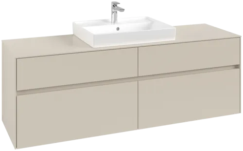 VILLEROY BOCH Toaletní skříňka Collaro, s osvětlením, 4 výsuvy, 1600 x 548 x 500 mm, Cashmere Grey / Cashmere Grey #C025B0VN