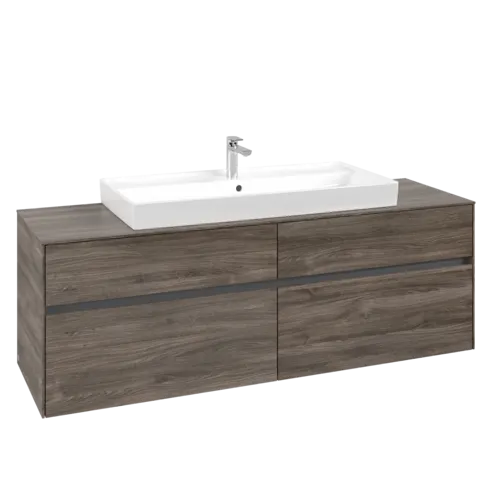 VILLEROY BOCH Toaletní skříňka Collaro, 4 výsuvy, 1600 x 548 x 500 mm, dub kamenný #C03100RK