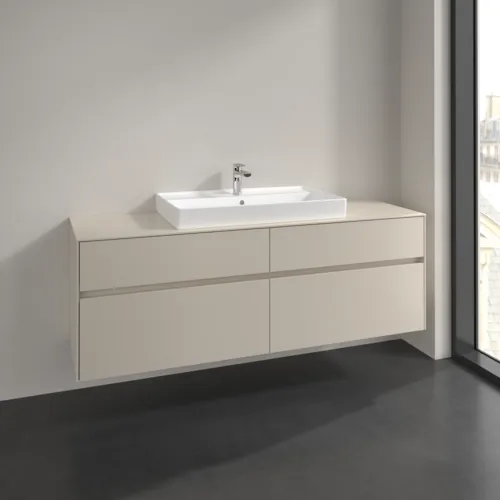 VILLEROY BOCH Toaletní skříňka Collaro, 4 výsuvy, 1600 x 548 x 500 mm, Cashmere Grey / Cashmere Grey #C02800VN, obrázek 2