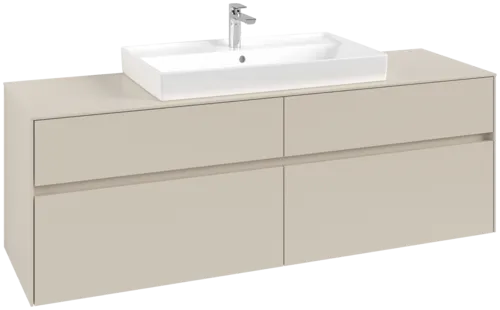 VILLEROY BOCH Toaletní skříňka Collaro, 4 výsuvy, 1600 x 548 x 500 mm, Cashmere Grey / Cashmere Grey #C02800VN