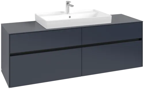 VILLEROY BOCH Toaletní skříňka Collaro, 4 výsuvy, 1600 x 548 x 500 mm, Marine Blue / Marine Blue #C02800VQ