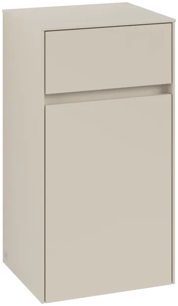 VILLEROY BOCH Boční skříňka Collaro, 1 dvířka, 1 zásuvka, 404 x 748 x 349 mm, Cashmere Grey / Cashmere Grey #C03200VN