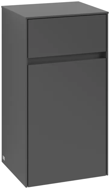 VILLEROY BOCH Boční skříňka Collaro, 1 dvířka, 1 zásuvka, 404 x 748 x 349 mm, grafitová / grafitová #C03200VR