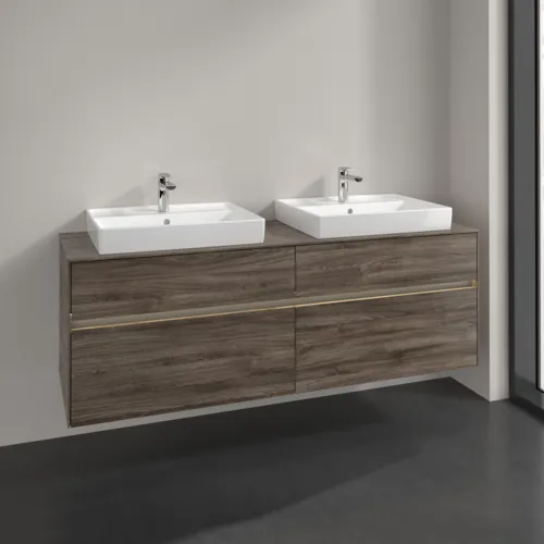 VILLEROY BOCH Umyvadlová skříňka Collaro, s osvětlením, 4 výsuvy, 1600 x 548 x 500 mm, dub kamenný #C024B0RK, obrázek 2