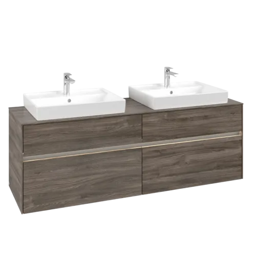 VILLEROY BOCH Umyvadlová skříňka Collaro, s osvětlením, 4 výsuvy, 1600 x 548 x 500 mm, dub kamenný #C024B0RK