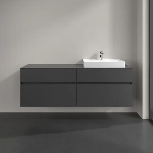VILLEROY BOCH Toaletní skříňka Collaro, s osvětlením, 4 výsuvy, 1600 x 548 x 500 mm, Grafit / Grafit #C023B0VR, obrázek 3