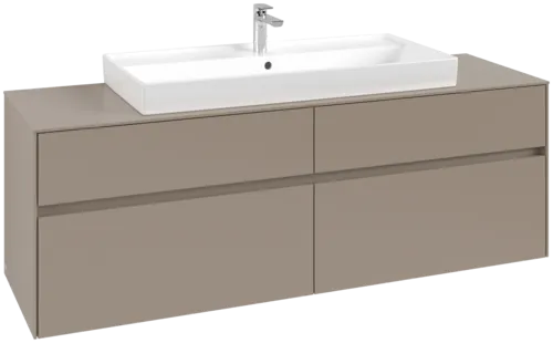 VILLEROY BOCH Toaletní skříňka Collaro, s osvětlením, 4 výsuvy, 1600 x 548 x 500 mm, taupe / taupe #C031B0VM