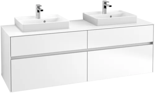 VILLEROY BOCH Toaletní skříňka Collaro, s osvětlením, 4 výsuvy, 1600 x 548 x 500 mm, bílá matná / bílá matná #C021B0MS