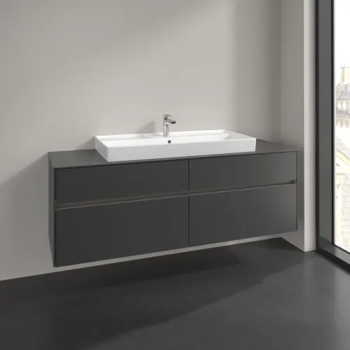 VILLEROY BOCH Toaletní skříňka Collaro, s osvětlením, 4 výsuvy, 1600 x 548 x 500 mm, Grafit / Grafit #C031B0VR, obrázek 2