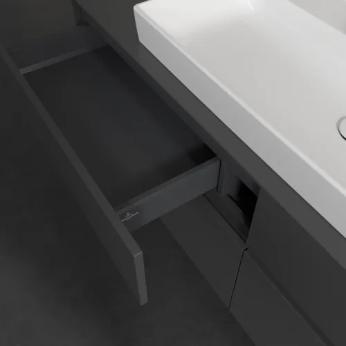 VILLEROY BOCH Toaletní skříňka Collaro, s osvětlením, 4 výsuvy, 1600 x 548 x 500 mm, Grafit / Grafit #C031B0VR, obrázek 8