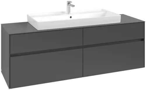 VILLEROY BOCH Toaletní skříňka Collaro, s osvětlením, 4 výsuvy, 1600 x 548 x 500 mm, Grafit / Grafit #C031B0VR