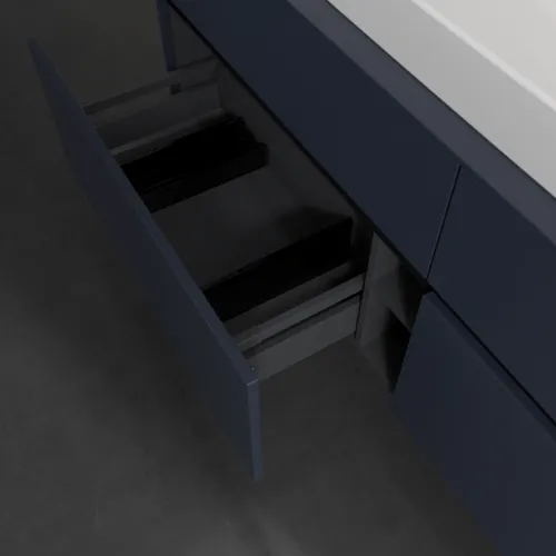 VILLEROY BOCH Toaletní skříňka Collaro, s osvětlením, 4 výsuvy, 1600 x 548 x 500 mm, Marine Blue / Marine Blue #C031B0VQ, obrázek 7