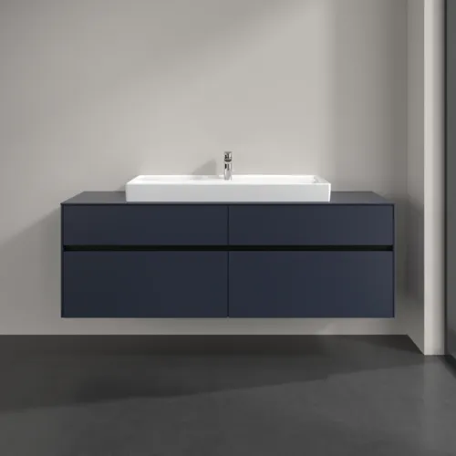 VILLEROY BOCH Toaletní skříňka Collaro, s osvětlením, 4 výsuvy, 1600 x 548 x 500 mm, Marine Blue / Marine Blue #C031B0VQ, obrázek 3